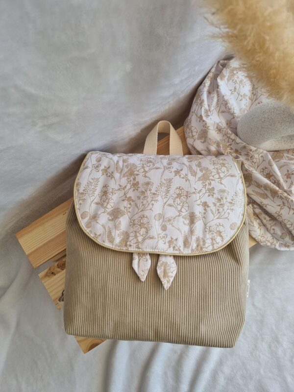 Sac à dos enfant velours côtelé – Image 2