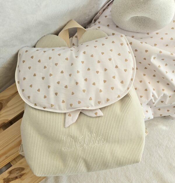 Sac à dos enfant velours côtelé – Image 3
